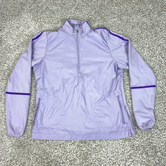 Nike Jacket Womens Large Purple Golf 1/4 Zip Windbreaker Pullover Lightweight - Picture 1 of 9